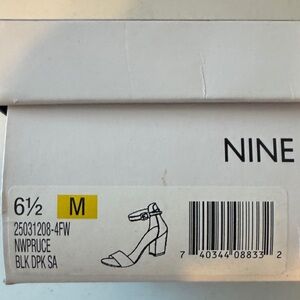 Nine West Black Block Heel Sandals